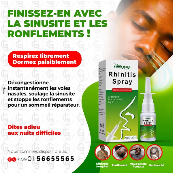 Spray naturel 3 en 1 anti-sinusite, purification des poumons et anti-ronflement