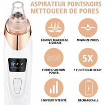 Appareil électrique 5 en 1 pour l'extraction des points noirs