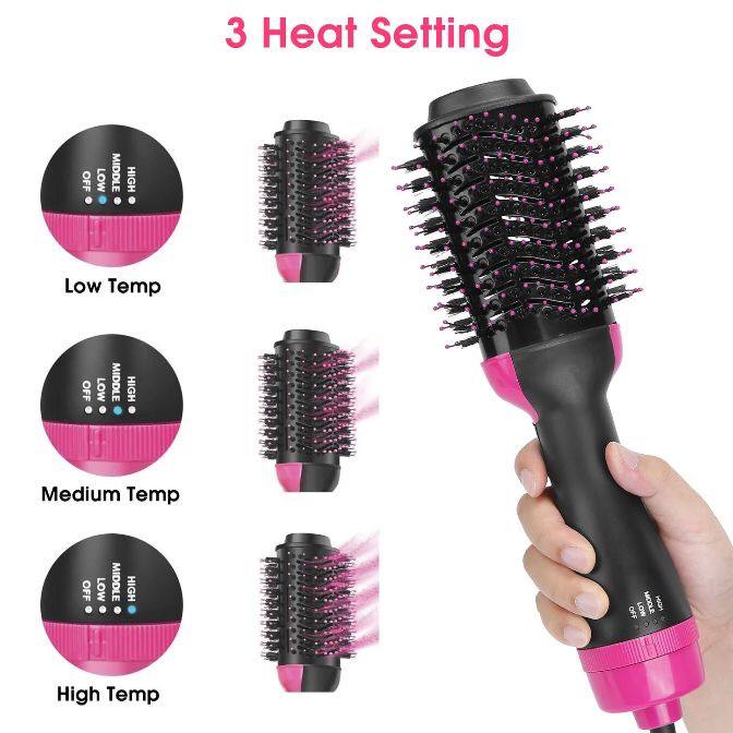 Brosse Soufflante, Chauffante et Lissante 3 en 1