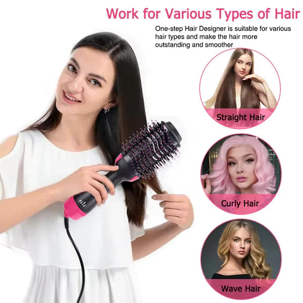 Brosse Soufflante, Chauffante et Lissante 3 en 1