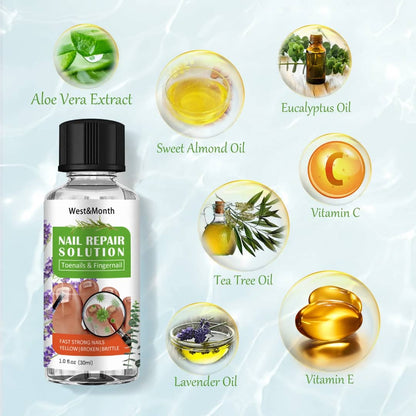Nail Repair Solution – Ongles abîmés / jaunes / cassants