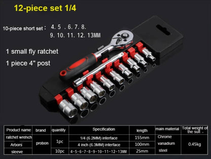 🔧 CLIQUET À DOUILLE 12 EN 1 – L’OUTIL MULTIFONCTION INDISPENSABLE 🔧
