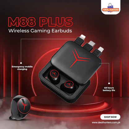 🎧 Écouteurs M88 Plus avec Power Bank Intégré