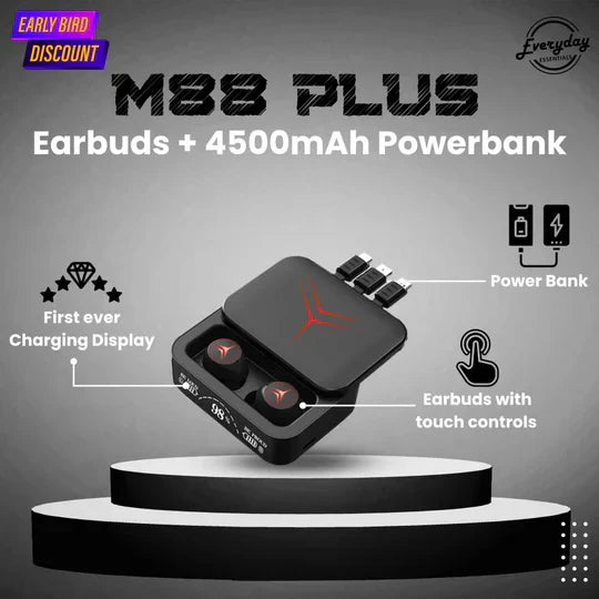 🎧 Écouteurs M88 Plus avec Power Bank Intégré