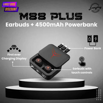 🎧 Écouteurs M88 Plus avec Power Bank Intégré